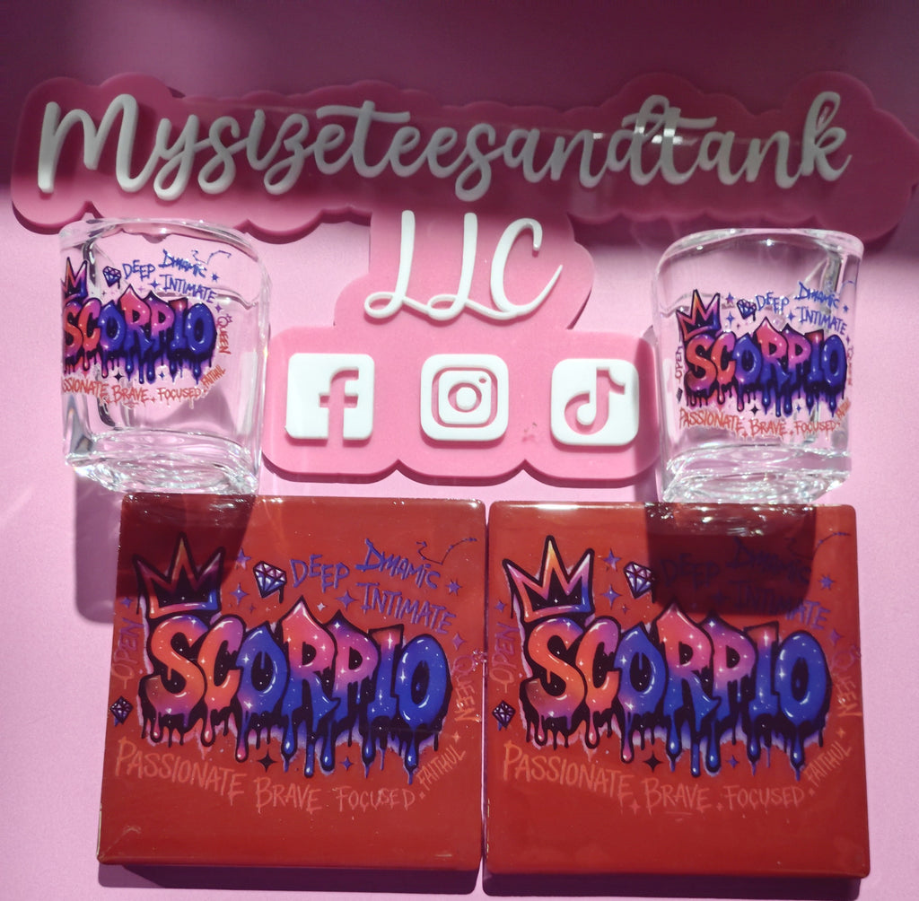 Shot glass & Coaster Bundle